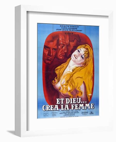 And God Created Woman, 1956, "Et Dieu... Crea La Femme" Directed by Roger Vadim-null-Framed Giclee Print