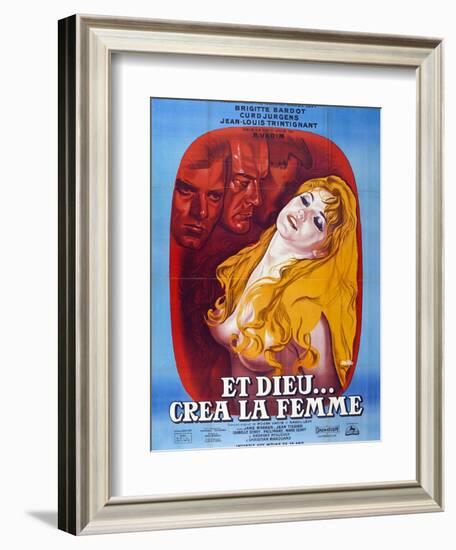 And God Created Woman, 1956, "Et Dieu... Crea La Femme" Directed by Roger Vadim-null-Framed Giclee Print