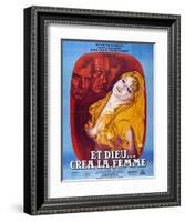 And God Created Woman, 1956, "Et Dieu... Crea La Femme" Directed by Roger Vadim-null-Framed Giclee Print