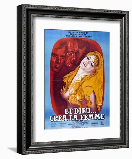 And God Created Woman, 1956, "Et Dieu... Crea La Femme" Directed by Roger Vadim-null-Framed Giclee Print