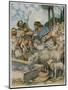 And He Made the Shepherds Let the Shepherdesses' Flocks Drink-Tony Sarg-Mounted Giclee Print