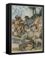 And He Made the Shepherds Let the Shepherdesses' Flocks Drink-Tony Sarg-Framed Stretched Canvas