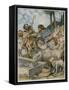 And He Made the Shepherds Let the Shepherdesses' Flocks Drink-Tony Sarg-Framed Stretched Canvas