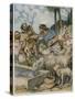 And He Made the Shepherds Let the Shepherdesses' Flocks Drink-Tony Sarg-Stretched Canvas