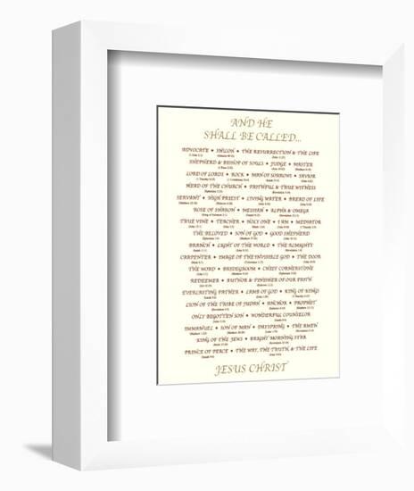 And He Shall Be Called-null-Framed Art Print