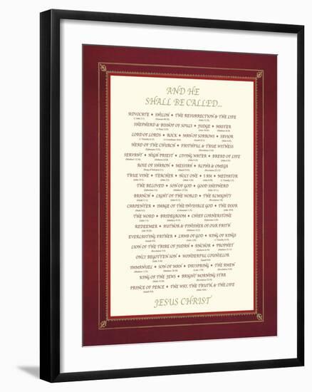 And He Shall Be Called....-The Inspirational Collection-Framed Giclee Print