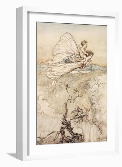 ..And Her Fairy Sent to Bear Him to My Bower in Fairy Land-Arthur Rackham-Framed Giclee Print