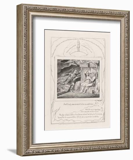 And I Only Am Escaped Alone to Tell Thee., 1825-William Blake-Framed Giclee Print