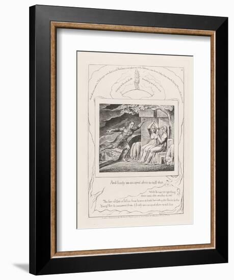 And I Only Am Escaped Alone to Tell Thee., 1825-William Blake-Framed Giclee Print