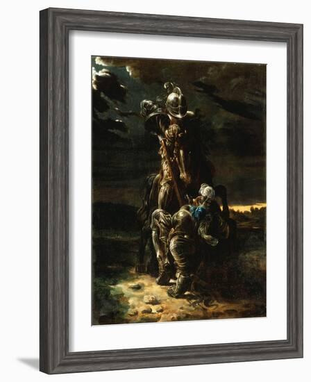 And in the First Career They Ran, the Elfin Knight Fell Horse and Man-Daniel Maclise-Framed Giclee Print