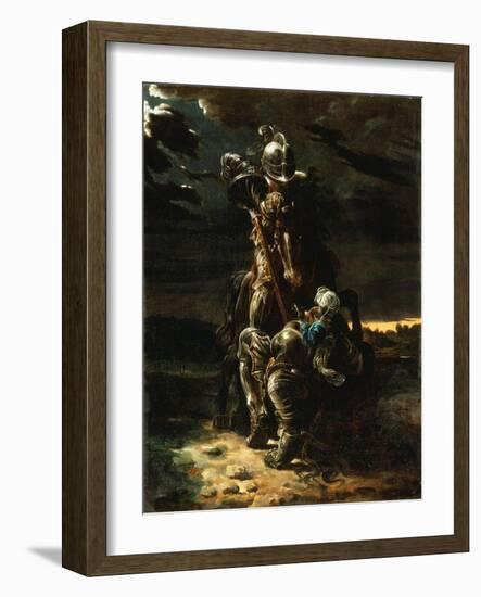 And in the First Career They Ran, the Elfin Knight Fell Horse and Man-Daniel Maclise-Framed Giclee Print