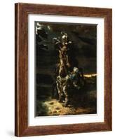 And in the First Career They Ran, the Elfin Knight Fell Horse and Man-Daniel Maclise-Framed Giclee Print