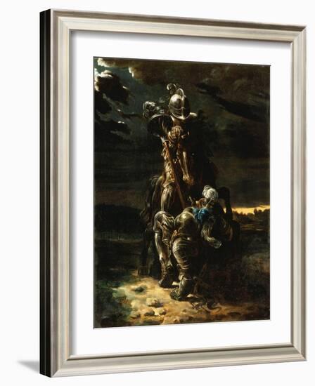 And in the First Career They Ran, the Elfin Knight Fell Horse and Man-Daniel Maclise-Framed Giclee Print