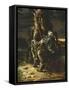 And in the First Career They Ran, the Elfin Knight Fell Horse and Man'-Daniel Maclise-Framed Stretched Canvas