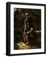 And in the First Career They Ran, the Elfin Knight Fell Horse and Man-Daniel Maclise-Framed Giclee Print