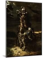 And in the First Career They Ran, the Elfin Knight Fell Horse and Man-Daniel Maclise-Mounted Giclee Print