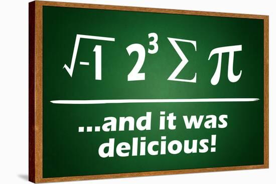 And It Was Delicious Humor Poster-null-Stretched Canvas