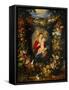 And Jan Brueghel: Mary Virgin and Child with Wreath of Flowers and Fruits-Peter Paul Rubens-Framed Stretched Canvas