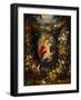 And Jan Brueghel: Mary Virgin and Child with Wreath of Flowers and Fruits-Peter Paul Rubens-Framed Giclee Print