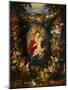 And Jan Brueghel: Mary Virgin and Child with Wreath of Flowers and Fruits-Peter Paul Rubens-Mounted Giclee Print