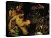 And Jan Brueghel the Younger (1601-1678): Drunken Silenus, circa 1611-12-Peter Paul Rubens-Stretched Canvas