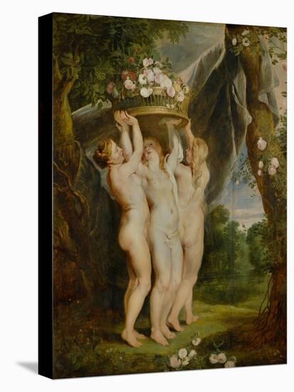 And Jan Brueghel the Younger (1601-1678): The Three Graces-Peter Paul Rubens-Stretched Canvas