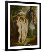 And Jan Brueghel the Younger (1601-1678): The Three Graces-Peter Paul Rubens-Framed Giclee Print