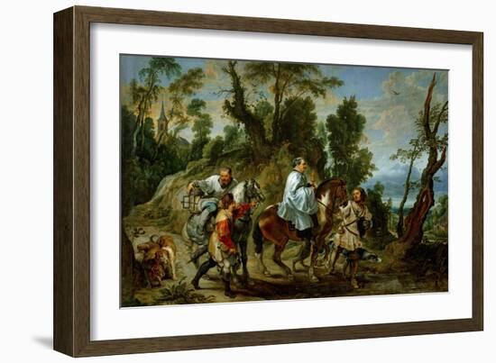 And Jan Wildens: Act of Devotion by Rudolf I of Habsburg-Peter Paul Rubens-Framed Giclee Print