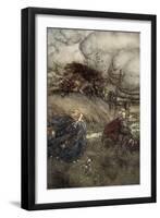 And Now They Never Meet in Grove or Green, by Fountain Clear or Spangled Starlight Sheen-Arthur Rackham-Framed Giclee Print