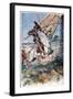 And Running His Lance into the Sail, Illustration from 'The Adventures of Don Quixote', Published…-Paul Hardy-Framed Giclee Print