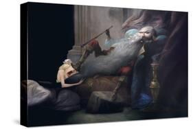 And She Beg Him to Leave Her Alive, from 'Bluebeard' by Charles Perrault (1628-1703)-Daniel Cacouault-Stretched Canvas