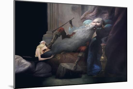 And She Beg Him to Leave Her Alive, from 'Bluebeard' by Charles Perrault (1628-1703)-Daniel Cacouault-Mounted Giclee Print