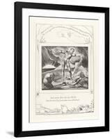 And Smote Job with Sore Boils from the Sole of His Foot to the Crown of His Head, 1825-William Blake-Framed Giclee Print