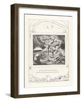 And Smote Job with Sore Boils from the Sole of His Foot to the Crown of His Head, 1825-William Blake-Framed Giclee Print