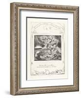 And Smote Job with Sore Boils from the Sole of His Foot to the Crown of His Head, 1825-William Blake-Framed Giclee Print