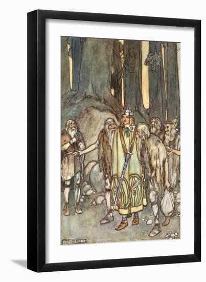 And that night there was feasting and joy in the lonely hut', c1910-Stephen Reid-Framed Giclee Print