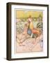 And the Cock Had a Nasty Knock, Illustration from 'Johnny Crow's Party', c.1930-Leonard Leslie Brooke-Framed Giclee Print