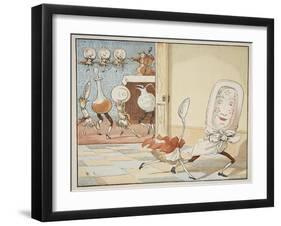 And the Dish Ran Away with the Spoon', 1882-Randolph Caldecott-Framed Giclee Print