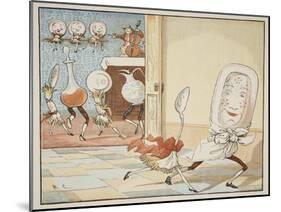 And the Dish Ran Away with the Spoon', 1882-Randolph Caldecott-Mounted Giclee Print