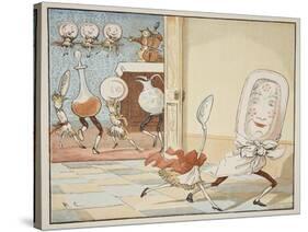 And the Dish Ran Away with the Spoon', 1882-Randolph Caldecott-Stretched Canvas