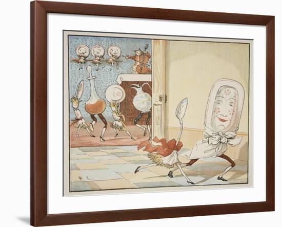 And the Dish Ran Away with the Spoon', 1882-Randolph Caldecott-Framed Giclee Print