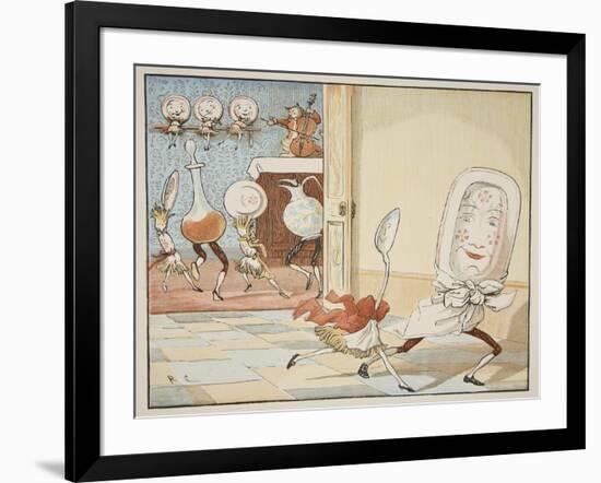 And the Dish Ran Away with the Spoon', 1882-Randolph Caldecott-Framed Giclee Print