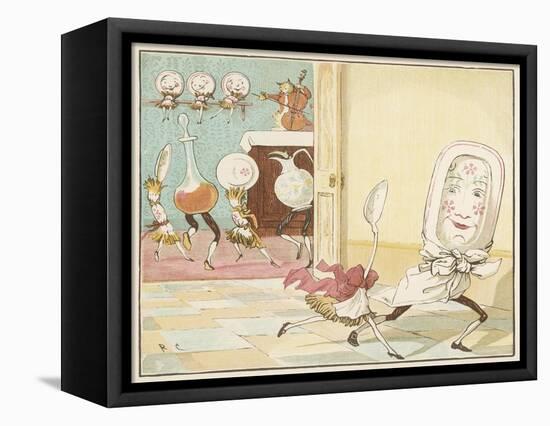 And the Dish Ran Away with the Spoon-Randolph Caldecott-Framed Stretched Canvas