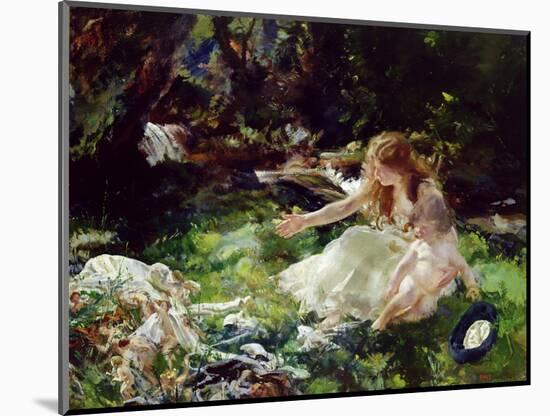 And the Fairies Ran Away with their Clothes-Charles Sims-Mounted Giclee Print