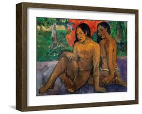 And the Gold of Their Bodies-Paul Gauguin-Framed Art Print