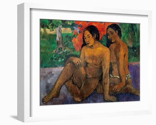 And the Gold of Their Bodies-Paul Gauguin-Framed Art Print