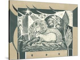 And the Lion Will Lie Down with the Lamb-Mary Kuper-Stretched Canvas