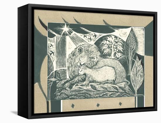 And the Lion Will Lie Down with the Lamb-Mary Kuper-Framed Stretched Canvas