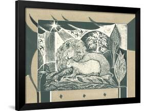 And the Lion Will Lie Down with the Lamb-Mary Kuper-Framed Giclee Print