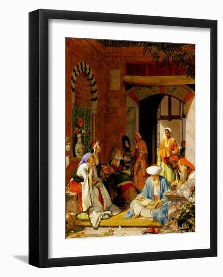 And the Prayer of Faith Shall Save the Sick', from James 5:15 (Oil on Panel)-John Frederick Lewis-Framed Giclee Print
